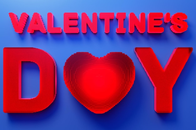 3D-Modell des Valentinstags