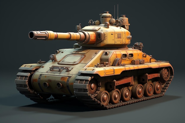 Foto 3d-modell eines kampfpanzers