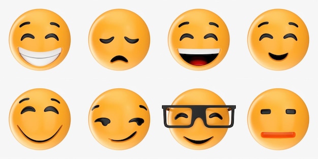 3D-Modelle Gesichtsausdrücke Emoji-Paket