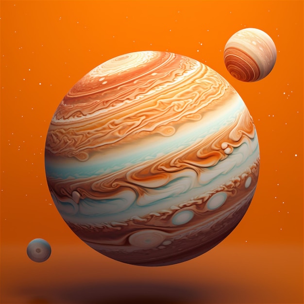 Foto 3d-modellpapierkonzept des planeten jupiter