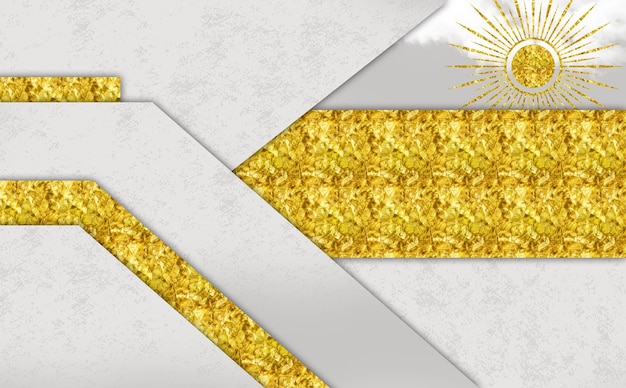 3d moderno papel de parede cinza e formas de mármore dourado e fundo decorativo de parede de sol dourado