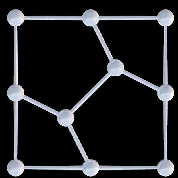 Foto 3d-molekularstruktur