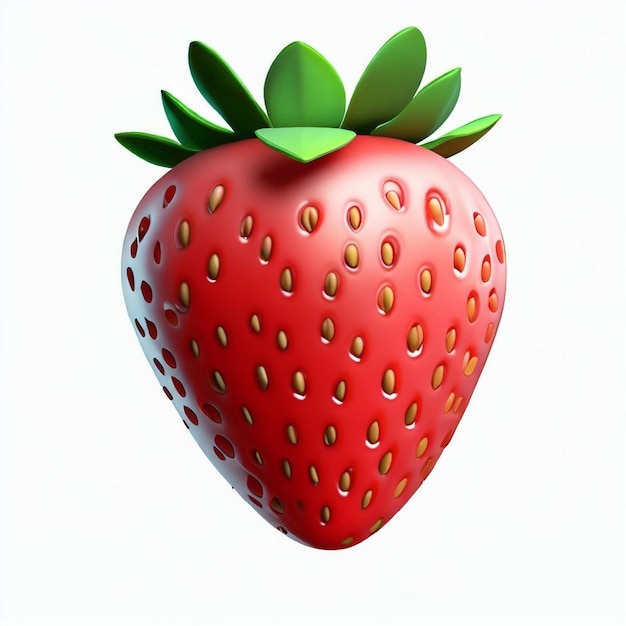 3d morangos frutas vermelhas Ilustração vetorial plana isolada em fundo branco