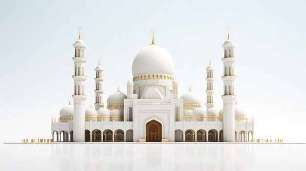 3D-Moschee auf der Bühne Illustration