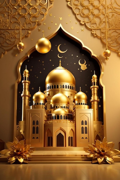 3D-Moschee beste islamische Ramadan-Foto