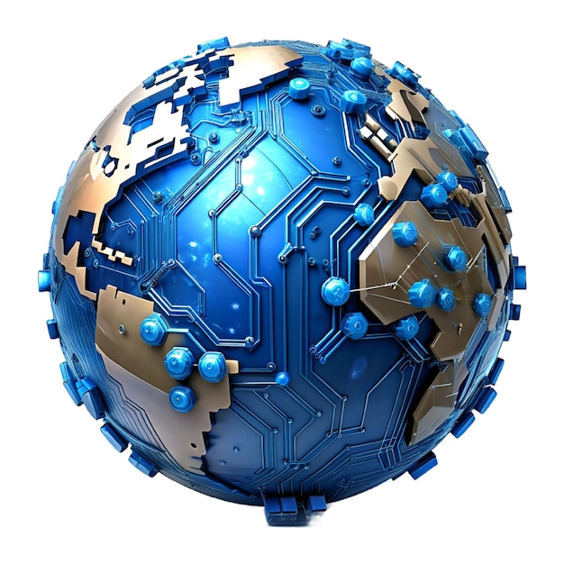 3d mundo rede global tecnologia digital