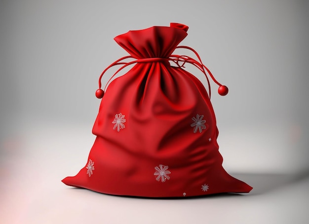 Foto 3d, navidad, rojo, santa39s, saco, blanco, plano de fondo