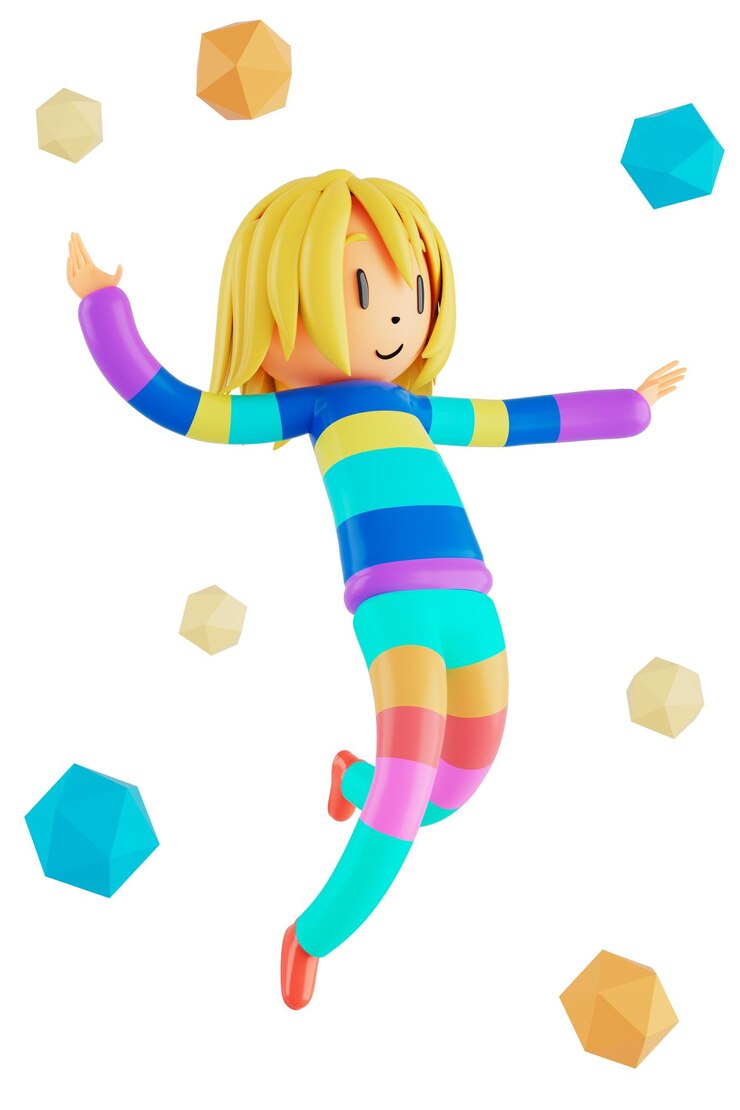 Foto 3d niño personaje de dibujos animados en acción con trazado de recorte 3d ilustrador deporte actividad ejercicio fitness entrenamiento entrenamiento estilo de vida hombre jugador tecnología vr gimnasio al aire libre ciberespacio objeto concepto