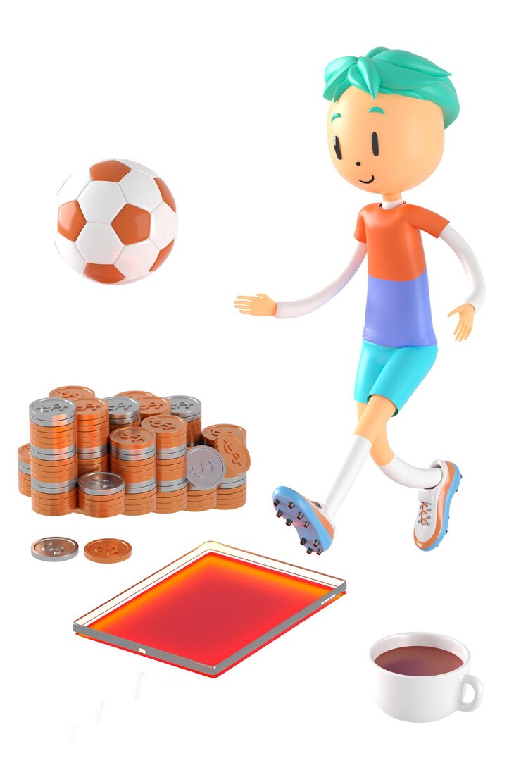Foto 3d niño personaje de dibujos animados en acción con trazado de recorte 3d ilustrador deporte actividad ejercicio fitness entrenamiento entrenamiento estilo de vida hombre jugador tecnología vr gimnasio al aire libre ciberespacio objeto concepto