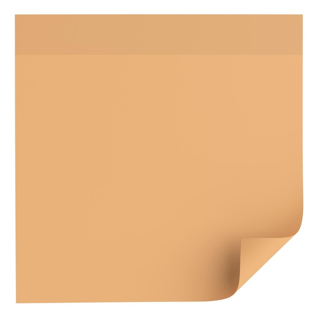 3D-Notenpapier Aufkleber-Noten 3D-Illustration