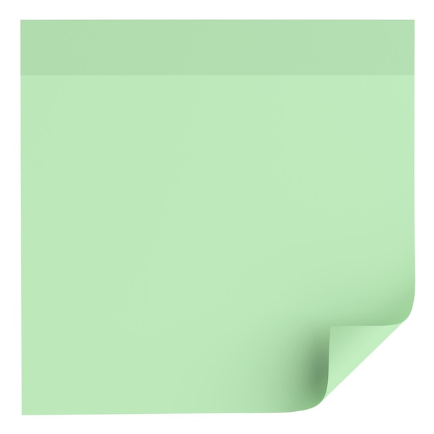3D-Notenpapier Aufkleber-Noten 3D-Illustration