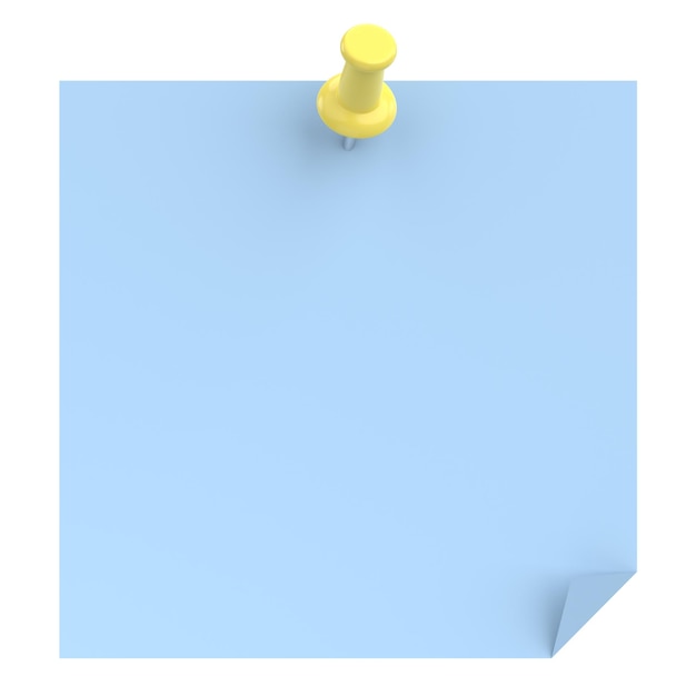 3D-Notepad Klebernotiz 3D-Illustration