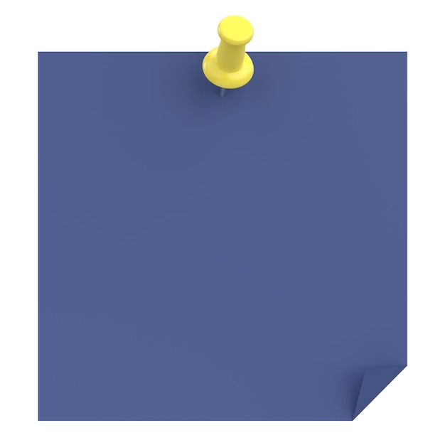 3D-Notepad Klebernotiz 3D-Illustration