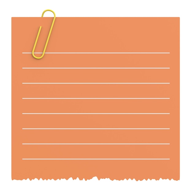 3D-Notepad Klebernotiz 3D-Illustration