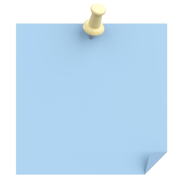 3D-Notepad Klebernotiz 3D-Illustration
