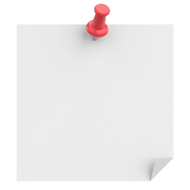 3D-Notepad Klebernotiz 3D-Illustration