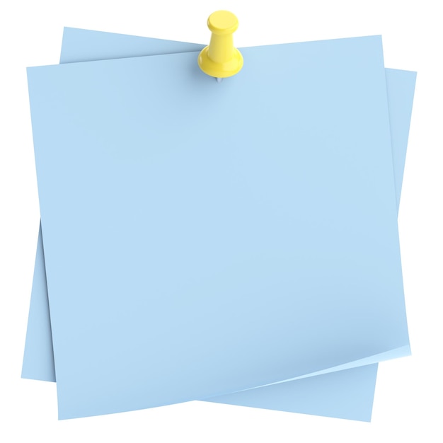 3D-Notizblock 3D-Illustration für klebrige Notizen