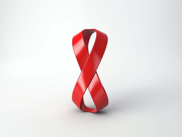 Foto 3d-null-symbol für den aids-tag