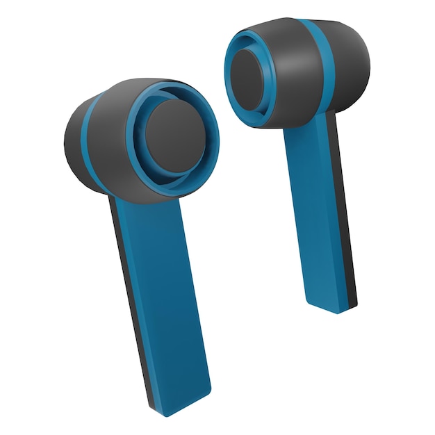 3D-Ohrhörer-Symbol-Illustration isoliert