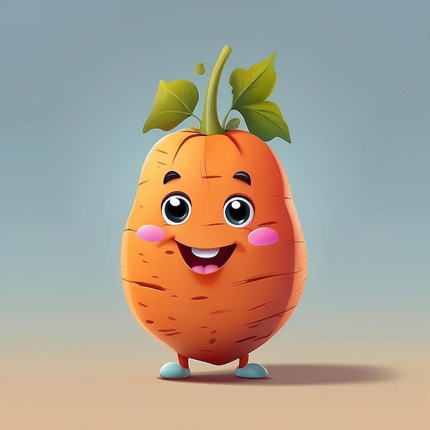 3d personagem de batata bonita