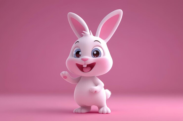 3d personaje de conejo lindo con fondo estilo de dibujos animados 3d ar 32 v 61 ID de trabajo a935f940d92a43a98701c8852