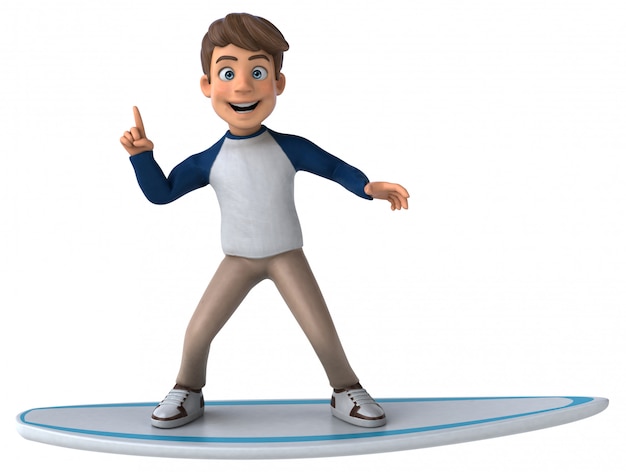 3D personaje de dibujos animados divertido adolescente