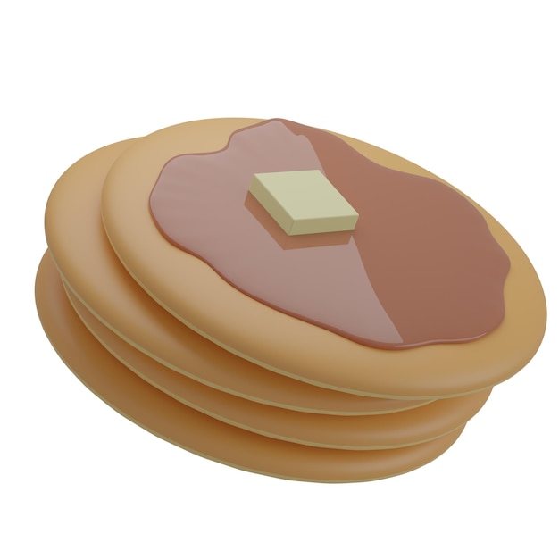 3D-Pfannkuchen-Illustration