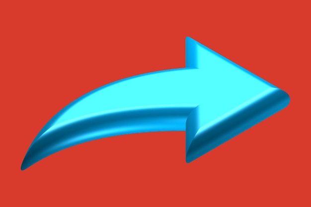 3d Pfeil auf rotem Hintergrund