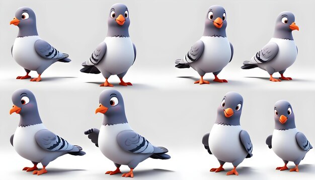 3D-PIGEON-Charaktereinsatz