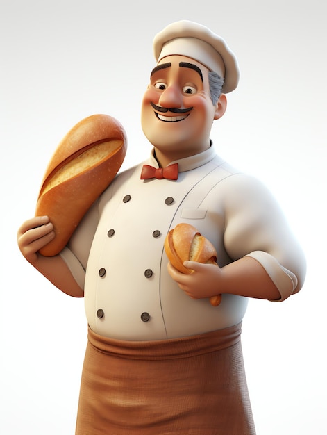 3D-Pixar-Charakterporträts Cheff