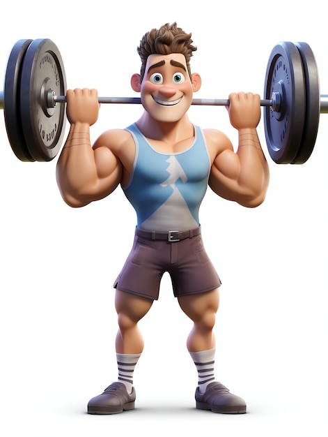 3D-Pixar-Charakterporträts der Fitness