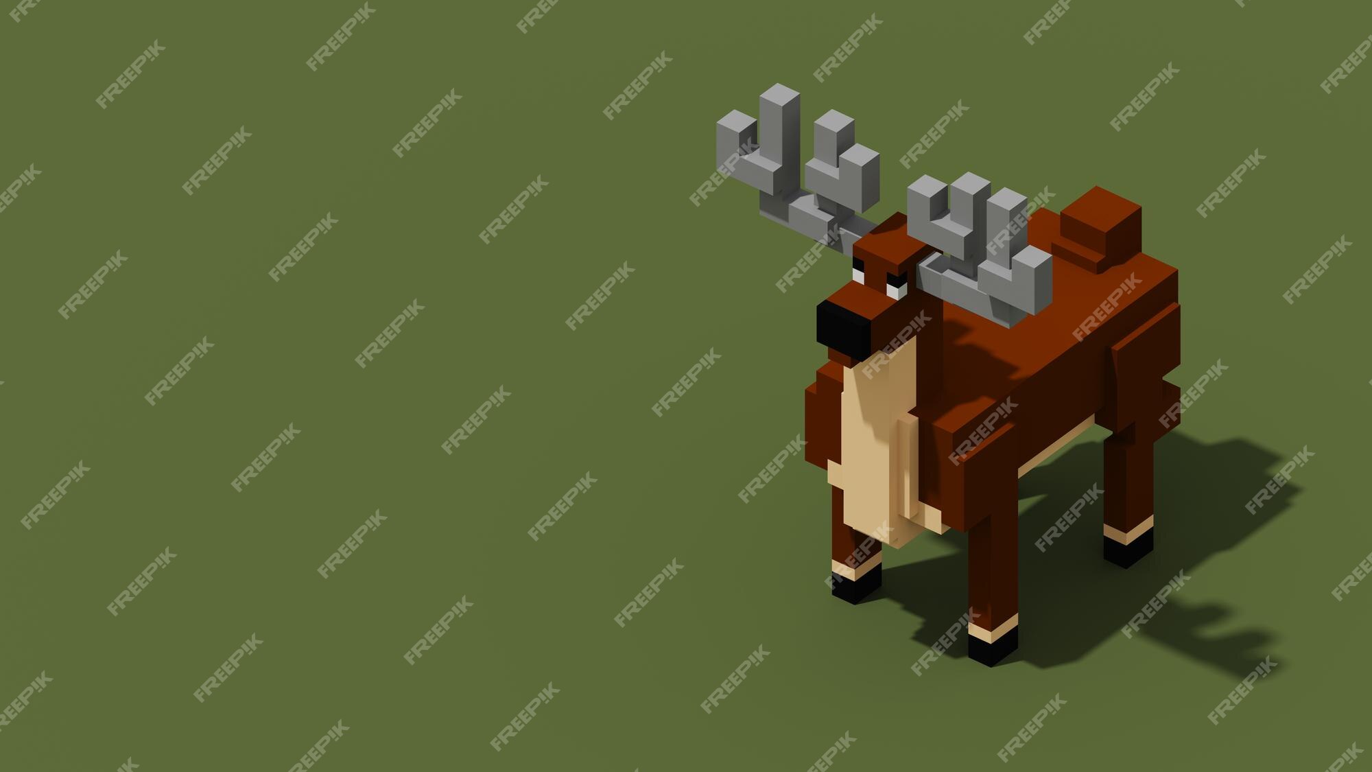 3d pixel animal con fondo de pantalla de banner de espacio de copia pixel muse con fondo verde 3d render | Foto Premium 3d pixel animal con fondo de pantalla de banner de espacio de copia pixel muse con fondo verde 3d render | Foto Premium