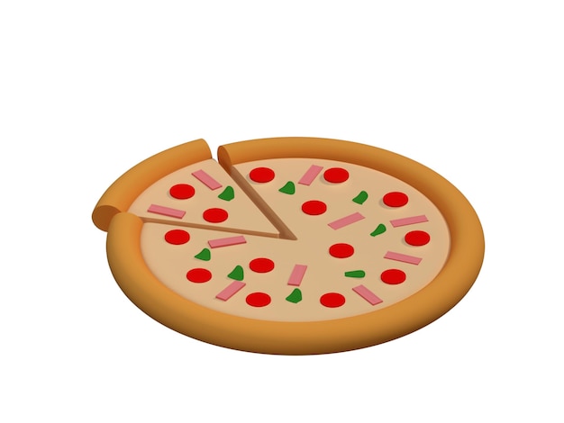 Foto 3d-pizza