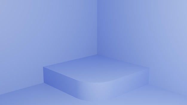 3D-Podium blaue Ecke