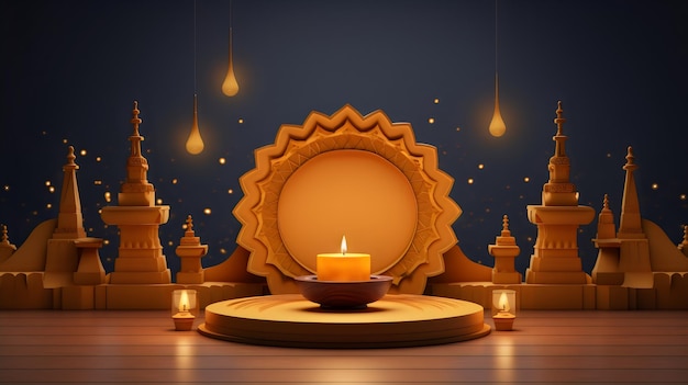 3D-Podium für Diwali-Verkauf