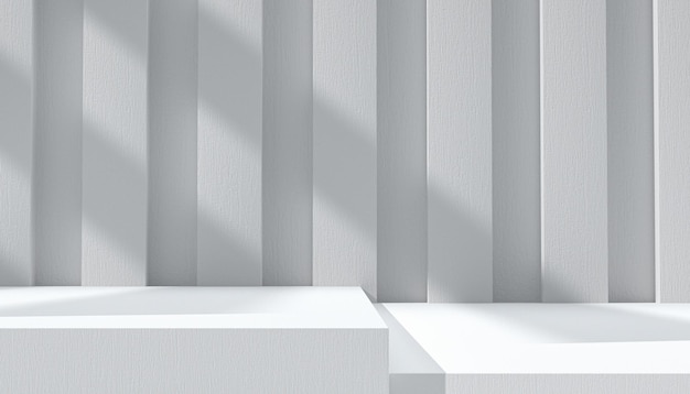 3D-Podium Produktanzeige weißer Hintergrund Design