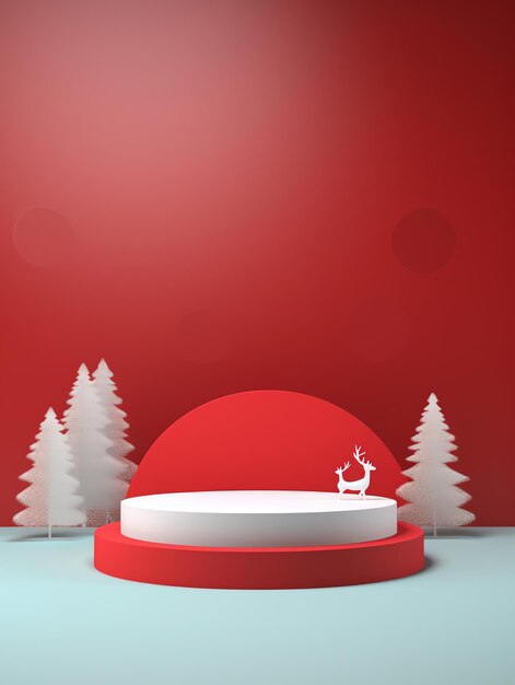 3d producto de fondo minimalis podio navidad