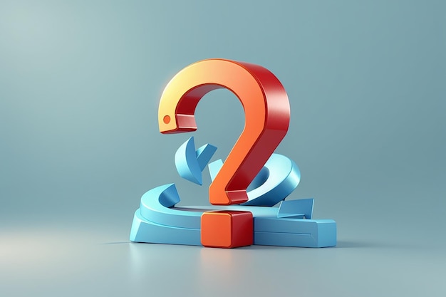3d question mark icon sign or ask faq and qa answer solution information have a question question answer sign or problem with cartoon minimal style concept 3d icon vector rendering illustration 3d question and answer sign 3d question sign 3d vector rendering