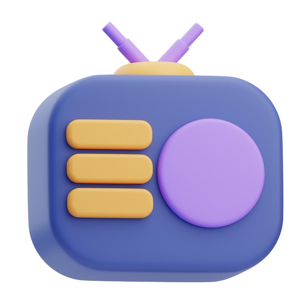 3D-Radio-Illustration