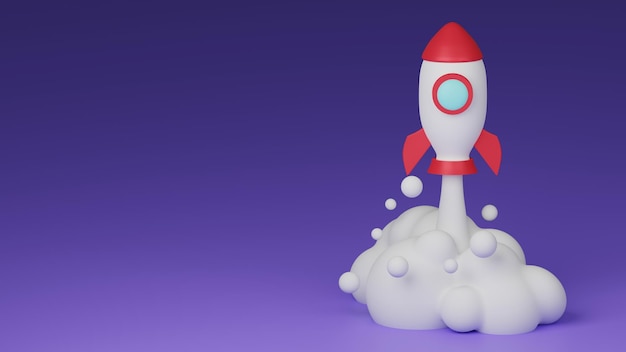 3D-Raketenstart-Marketingstrategie