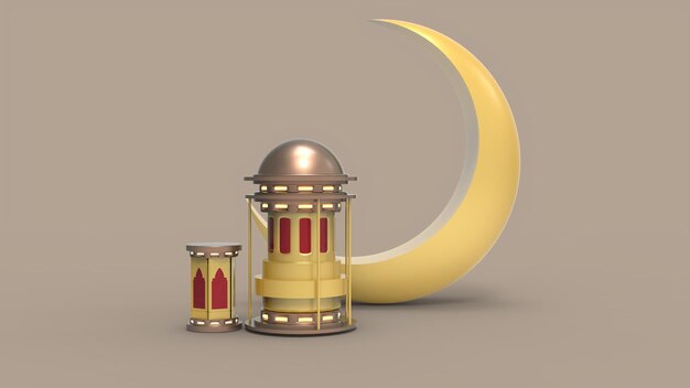 3D Ramadan kareem Background ilustração 3d