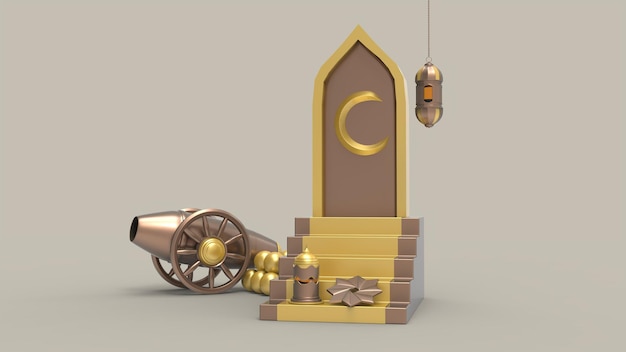 3D Ramadan kareem Background ilustração 3d