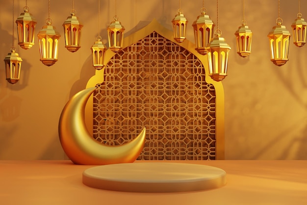 3d ramadan kareem fundo islâmico