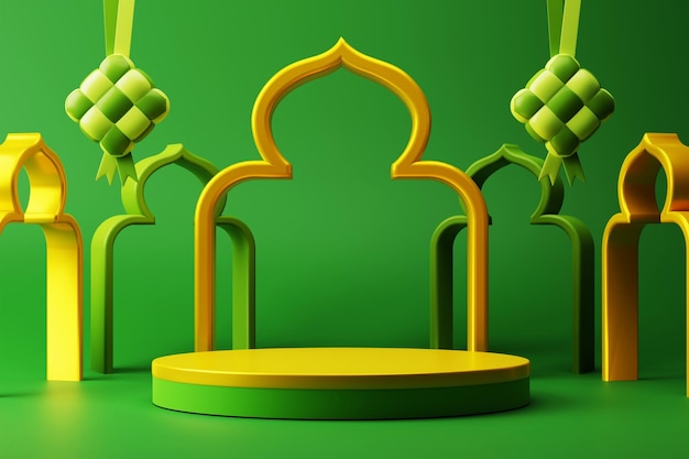 3d ramadan kareem fundo islâmico