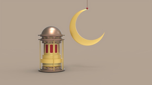 3D Ramadan Kareem Hintergrund 3D-Darstellung