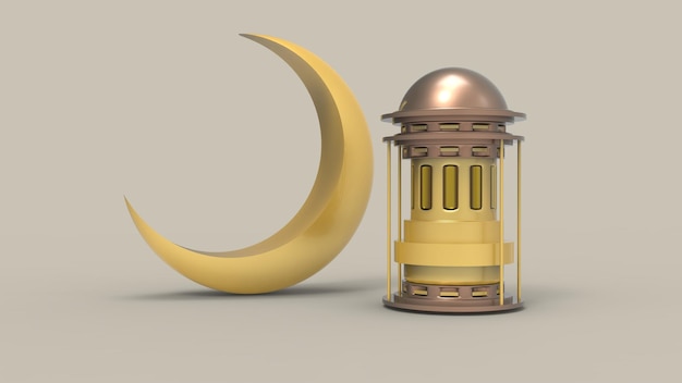 3D Ramadan Kareem Hintergrund 3D-Darstellung