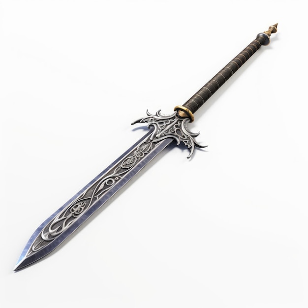 3D Rapier Sword Ornate Design für ein realistisches Fantasy-Videospiel