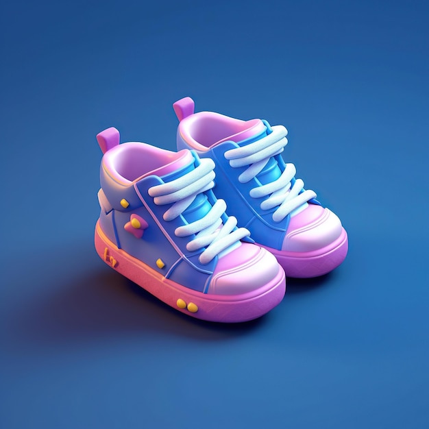 3D realistische Kinderschuhe Babyparty Grußkarte Generative Ai