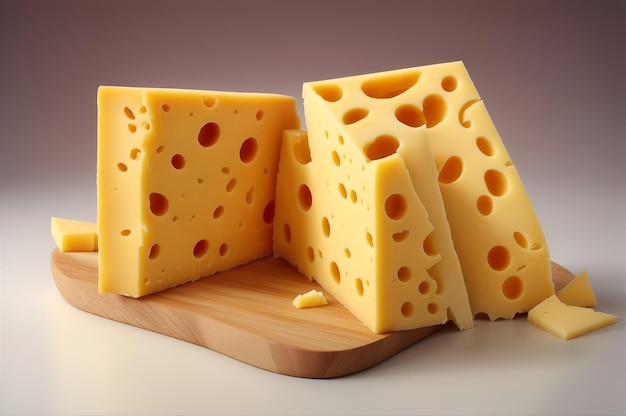 3D realistische köstliche Käsestücke
