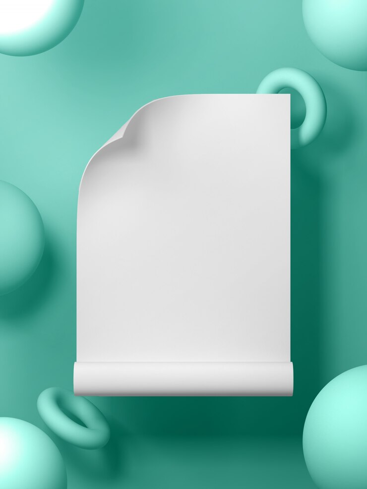Foto 3d rendem a imagem do papel da folha em branco para adicionar o produto ou o texto para o anúncio comercial 3d render o papel preto do espaço da cópia.